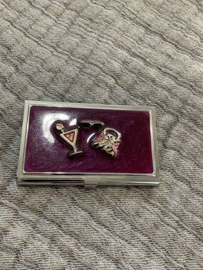 Enamel Business Card Case with mirror finish inside